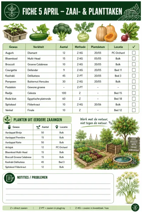 Sowine & Planting Fiche