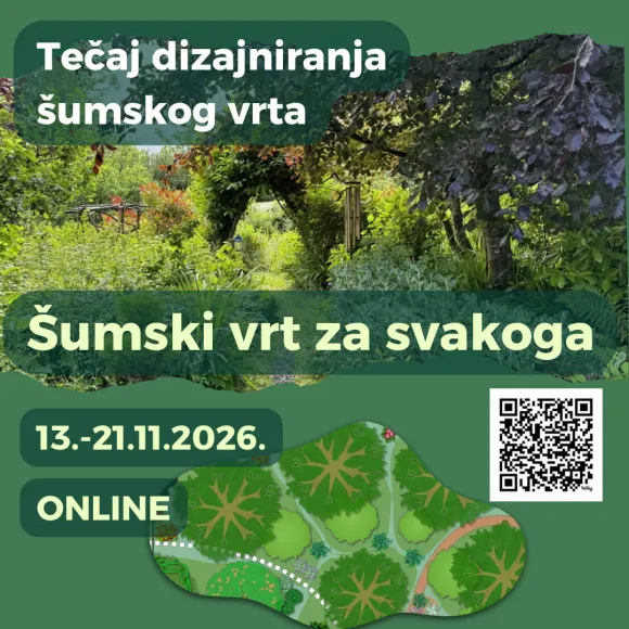 Najava online tečaja dizajniranja šumskog vrta